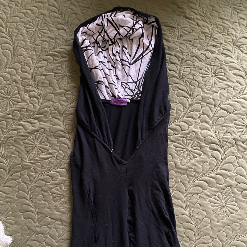Vest body suit with hood